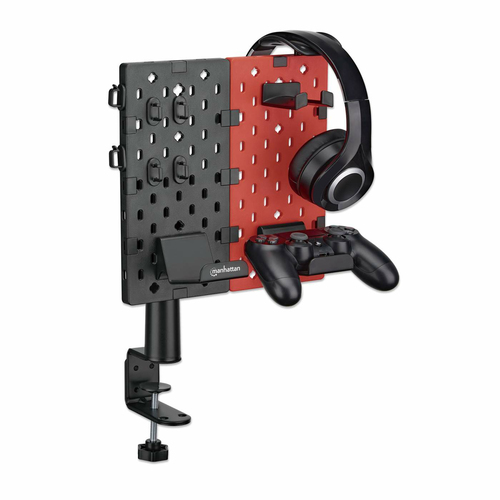 Miniatura 5 de Soporte Manhattan Control de juegos, Auriculares, Escritorio, Negro, Rojo