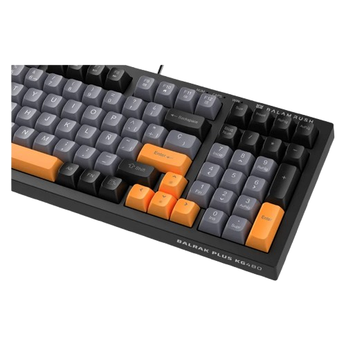Miniatura 2 de Teclado Gamer Balam Rush Balrak Plus KG480, LED RGB, Alambrico, USB, Anti-ghosting, Negro/Gris