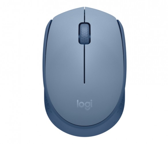 Mouse Logitech M170 Óptico, 3 Botones, 1000 DPI, RF inalámbrico, 10 m, Azul, Gris