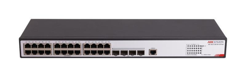 Switch Hikvision DS-3E2728-HI-24T4X Gestionado, L2+, RJ-45 24, Gigabit Ethernet (10/100/1000), Negro