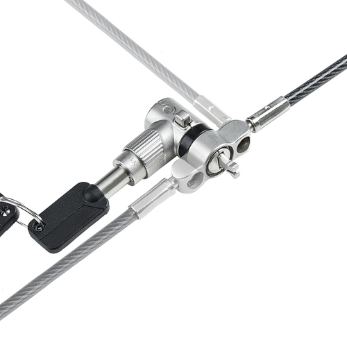 Miniatura 4 de Cable antirrobo StarTech.com Kensington, 2 Teclas, 2 m, Acero al carbón, Plástico, Negro, Plata