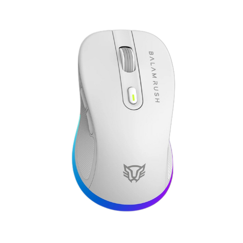 Miniatura 2 de Kit Teclado y Mouse Balam Rush Squad Conquest Pro KG525 Interruptor de membrana, Retroiluminado, Inalámbrico, Gris, Blanco