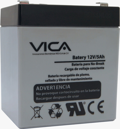 Bateria para UPS Vica 12V/5AH Plomo, 12 V, 5 Ah, Gris
