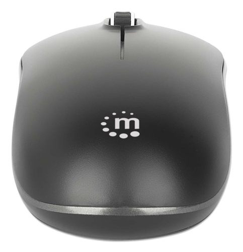 Miniatura 2 de Mouse Manhattan Óptico, 3 Botones, 1200 DPI, RF inalámbrico, 10 m, Negro