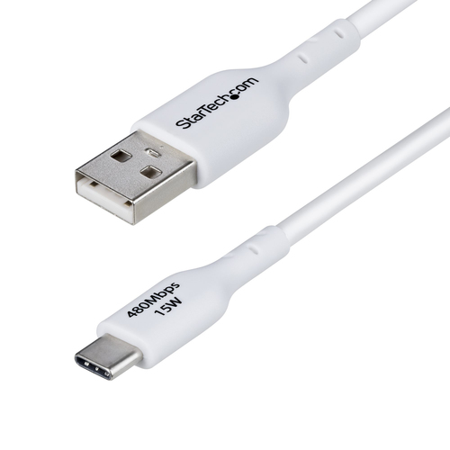 Cable USB StarTech.com USB2AC2MNCWHE USB A a USB C, Blanco
