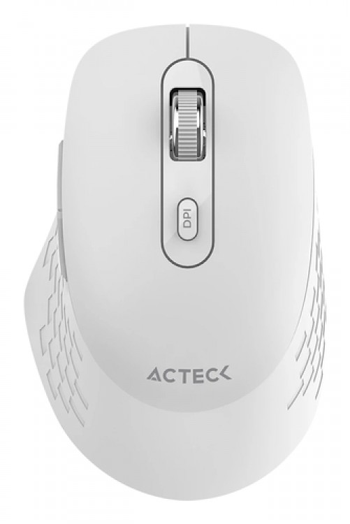 Mouse Acteck Optimize Flow MI480 Óptico, 6 Botones, 1600 DPI, RF inalámbrico, 10 m, Blanco