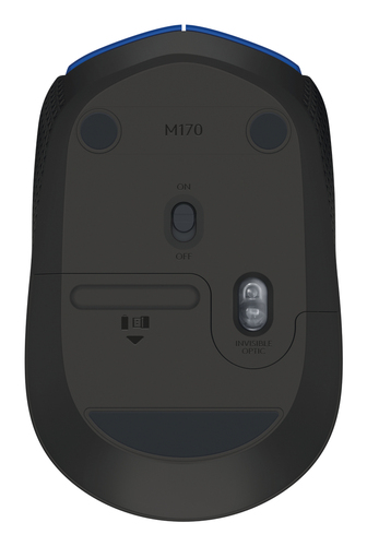 Miniatura 3 de Mouse Logitech M170 3 Botones, RF inalámbrico, 10 m, Negro, Azul