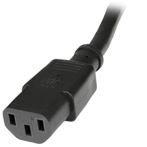 Miniatura 2 de Cables de poder StarTech.com Hembra, Macho 125 V, 0.9 m, Negro