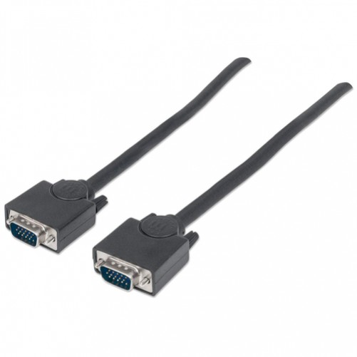 Cable VGA Manhattan Cable para monitor SVGA 3 m, Macho, Macho, Negro