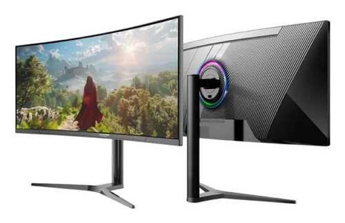Miniatura 5 de Monitor Naceb Technology NA-0645 LED, 34", Wide Quad HD, VA, 165 Hz, 1 ms, FreeSync, NVIDIA G-SYNC, Gris
