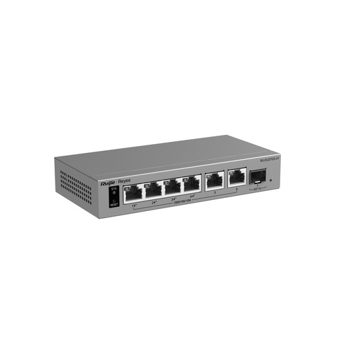 Miniatura 4 de Switch Ruijie Networks RG-ES207GS-LP Gestionado, L2, RJ-45 6, Gigabit Ethernet (10/100/1000), (PoE +) 4, 4 POE, Gris