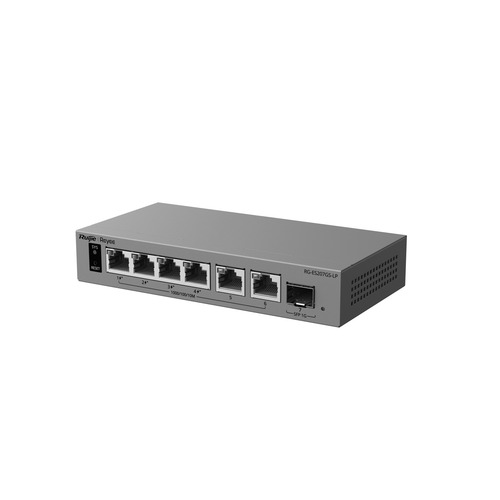 Miniatura 3 de Switch Ruijie Networks RG-ES207GS-LP Gestionado, L2, RJ-45 6, Gigabit Ethernet (10/100/1000), (PoE +) 4, 4 POE, Gris