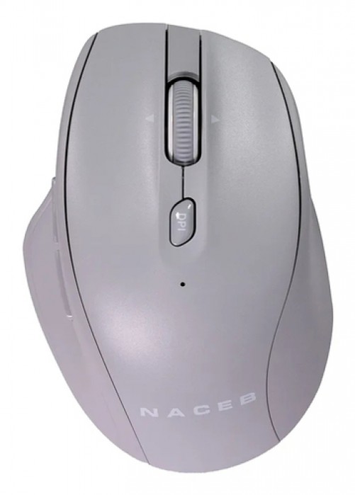Mouse Naceb Technology Na-0139 5 Botones, 1600 DPI, RF inalámbrico, Gris