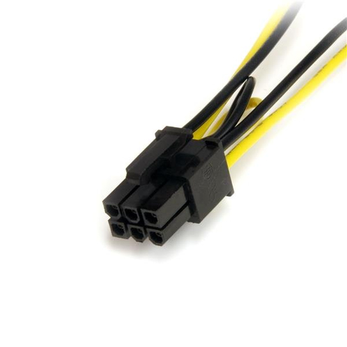 Miniatura 3 de Cable de poder StarTech.com SATA 15 puntas, PCI-E (6-pin), 0.15 m, Negro, Amarillo