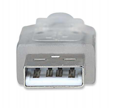 Miniatura 3 de Cable USB Manhattan Cable de alta velocidad USB 2.0 USB A a USB B, 480 Mbit/s, Transparente