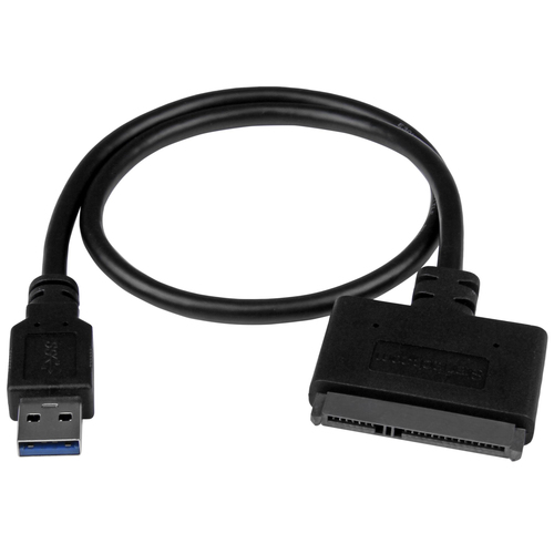 Adaptador StarTech.com USB 3.1 A a SATA 7+15 pin, Negro