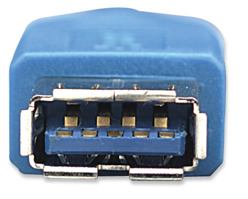 Miniatura 4 de EXTENSOR Manhattan 322447 3 m, USB A a USB A, Macho/Hembra, 5000 Mbit/s, Azul