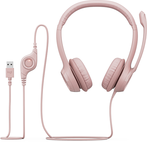 Miniatura 2 de Audífonos Logitech H390 Diadema, Alámbrico, USB, Rosa