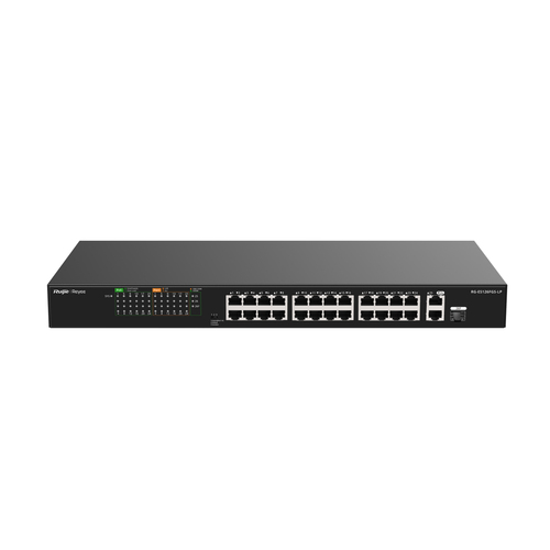Miniatura 3 de Switch Ruijie Networks RG-ES126FGS-LP No administrado, L2, RJ-45 24, Fast Ethernet (10/100), (PoE +) 24, Negro