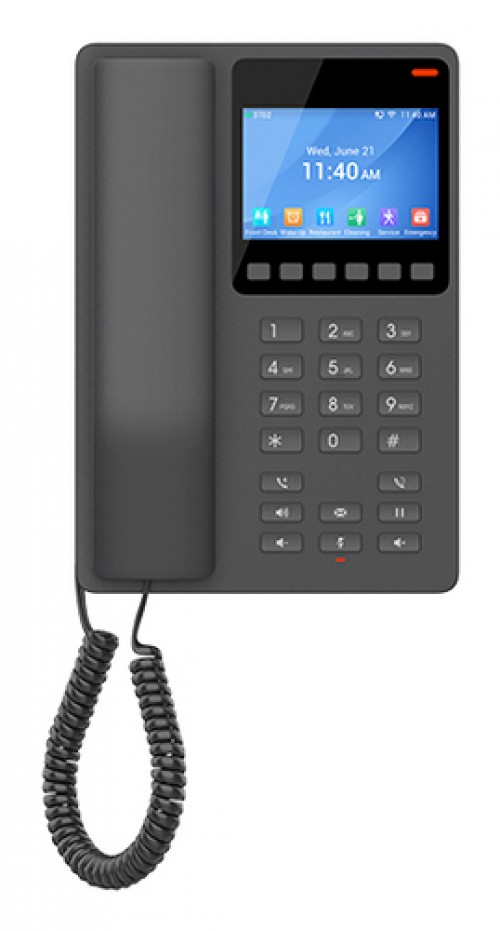 Teléfono Ip Grandstream Networks GHP631W Terminal con conexión por cable, PoE, 2 líneas, Negro