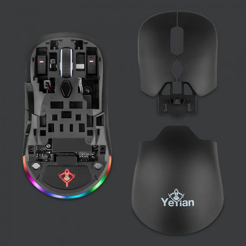 Miniatura 2 de Mouse Yeyian YGM-WWRB-01 Óptico, 6 Botones, 26000 DPI, Bluetooth, Negro
