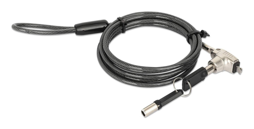 Miniatura 4 de Cable antirrobo Manhattan Kensington, Llave, 1.5 m, Acero, Zinc, Negro