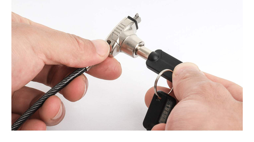 Miniatura 2 de Cable antirrobo Manhattan Kensington, Llave, 1.5 m, Acero, Zinc, Negro