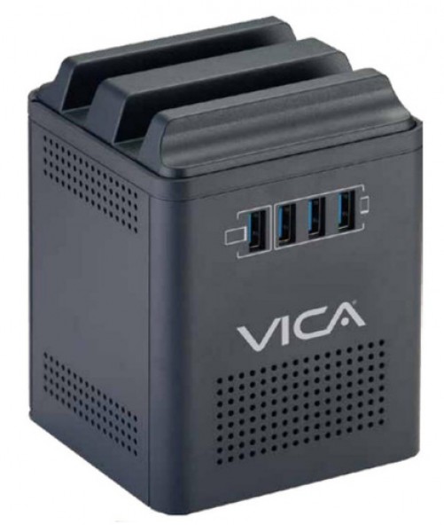 Regulador Vica CONNECT 800 Entrada 94 - 150 V, 4 salidas AC, Negro
