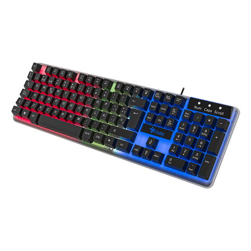 Miniatura 3 de Teclado Stylos STTEALLED1T Español, Alámbrico, USB, Interruptor de membrana, LED, Transparente
