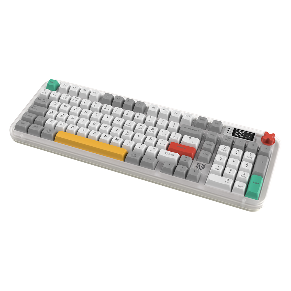 Miniatura 2 de Teclado Gamer Inala?mbrico WARSTRIKE FROST KG500FI Balam Rush Pantalla Digital