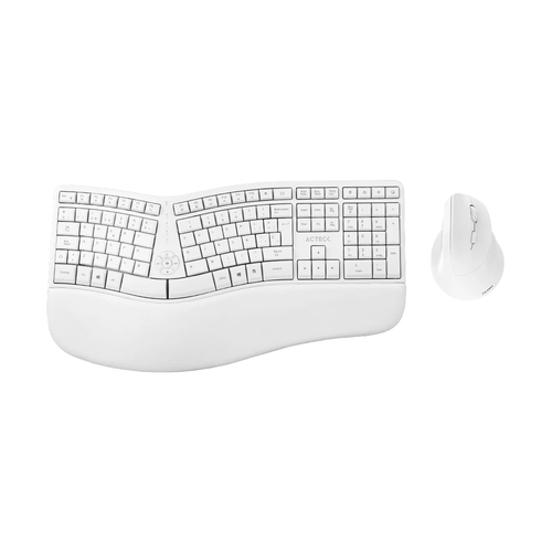 Teclado Inalámbrico Acteck Creator Virtuos Fitt MK770 Español, Tamaño completo (100%), 10 m, Teclado numérico, Blanco