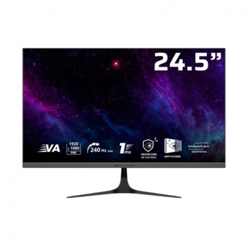 Monitor Balam Rush BR-944113 LED, 24.5", Full HD, VA, 240 Hz, 1 ms, FreeSync, NVIDIA G-SYNC, Negro