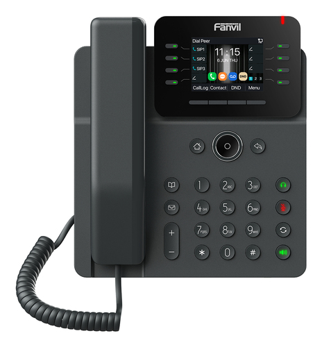 Teléfono Ip Fanvil V62G Terminal con conexión por cable, PoE, 12 líneas, Negro
