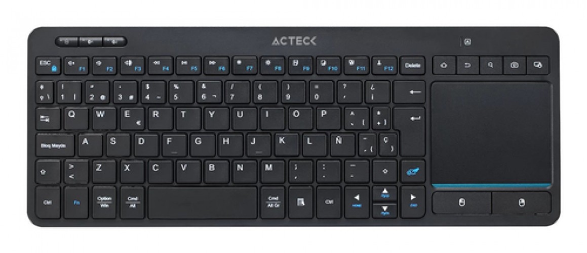 Teclado Acteck Inspire Smart TI707 Inalámbrico, RF inalámbrico + bluetooth, Interruptor de membrana, Negro