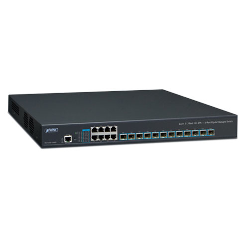 Miniatura 2 de Switch PLANET XGS-6350-12X8TR Gestionado, L3, RJ-45 8, Gigabit Ethernet (10/100/1000), 1U, Negro