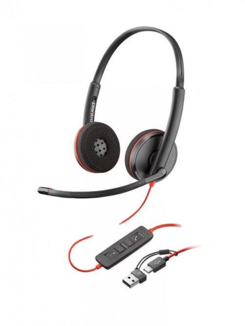 Audífonos HP Poly Diadema, Alámbrico, USB, Negro