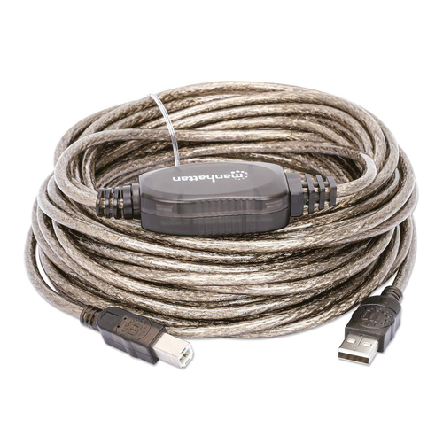 Miniatura 4 de Cable USB Manhattan USB A a USB B, 480 Mbit/s, Plata