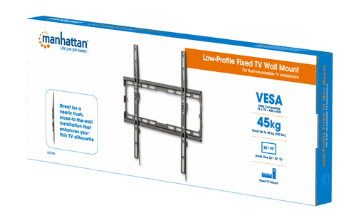 Miniatura 2 de Soporte Manhattan 462396 Hasta 70", VESA max. 400 x 400 mm, 45 kg, Negro