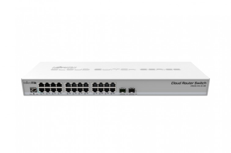 Switch Mikrotik CRS326-24G-2S+RM Gestionado, L2, RJ-45 24, Gigabit Ethernet (10/100/1000), Gris