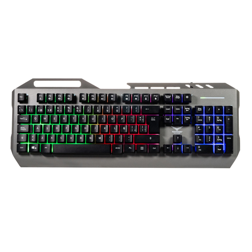 Teclado Naceb Technology NA-0966 Alámbrico, USB, Interruptor de membrana, Plata