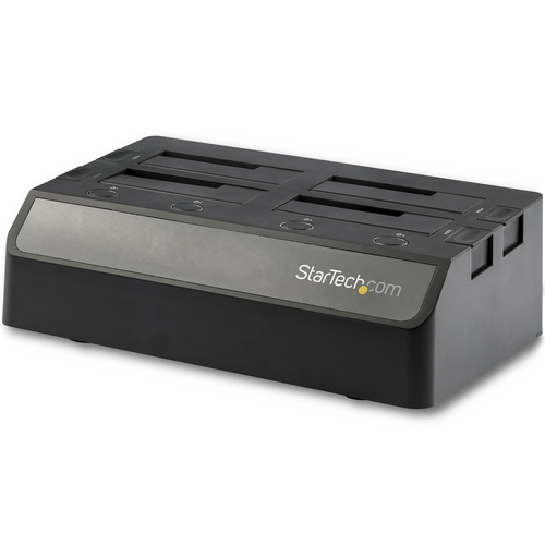 Docking Station StarTech.com Base de Acoplamiento USB 3.1 de 4 Bahías SATA - Docking Station USB de Discos Duros o SSD SATA III de 2.5/3.5" - de Intercambio en Caliente - Carga Superior, Unidad de disco duro, SSD, SATA, Serial ATA II, Serial ATA III, 2.5,3.5", 10 TB, USB 3.2 Gen