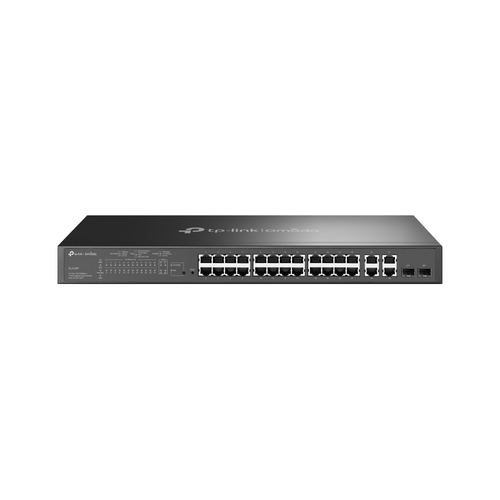 Switch TP-Link Omada SL2428P Gestionado, L2, RJ-45 24, Fast Ethernet (10/100), (PoE +) 24, 1U, Negro