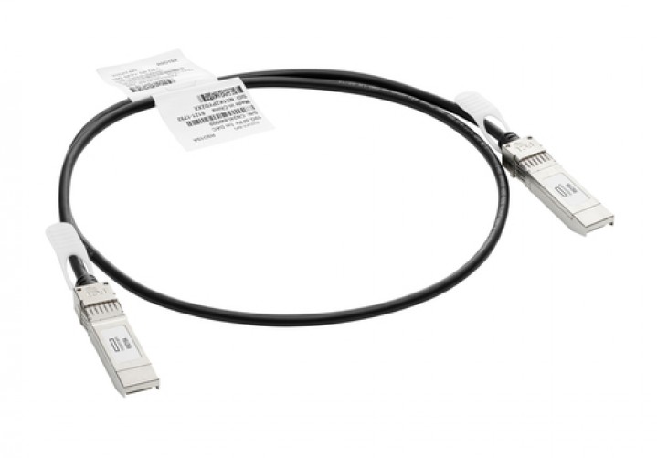 Cable HPE Aruba Networking 1 m, SFP+, SFP+, 10 Gbit/s, Negro, Plata