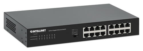 Miniatura 5 de Switch Intellinet 561815 RJ-45 16, Gigabit Ethernet (10/100/1000), Negro