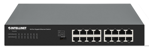 Miniatura 4 de Switch Intellinet 561815 RJ-45 16, Gigabit Ethernet (10/100/1000), Negro