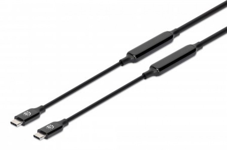 Cable USB Manhattan 355964 USB C a USB C, Negro