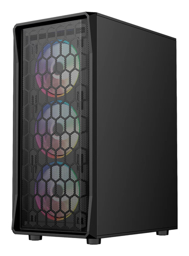 Miniatura 4 de Gabinete Balam Rush Dragonfly Hex GM560 Midi Tower, PSU No, Vent. 3x 120 mm, Vent. 1x 120 mm, Negro