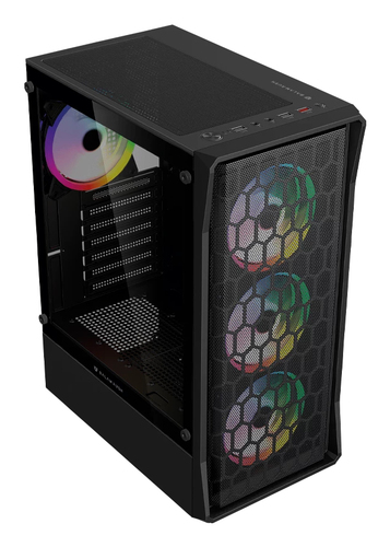 Miniatura 3 de Gabinete Balam Rush Dragonfly Hex GM560 Midi Tower, PSU No, Vent. 3x 120 mm, Vent. 1x 120 mm, Negro