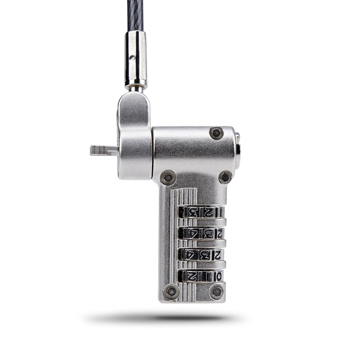 Miniatura 2 de Cable antirrobo StarTech.com UNIVCS-LAPTOP-LOCK Kensington, Nano, Noble, Brecha, Cerradura con combinación, 2 m, Acero al carbón, Plástico, Negro, Plata