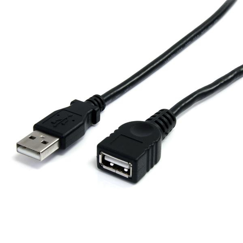 EXTENSOR StarTech.com 3 m, USB A a USB A, 480 Mbit/s, Negro